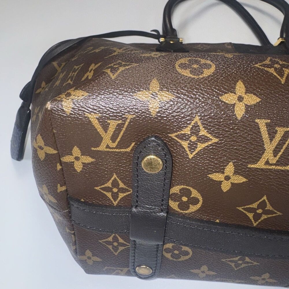 Louis Vuitton Marine Monogram Tri Color Leather Canvas Ltd Edition Blocks Tote - Picture 8 of 16